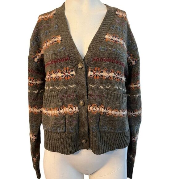 Polo Ralph Lauren Ladies Medium Frisle Button Front V Neck Cardigan Sweater - Picture 4 of 9